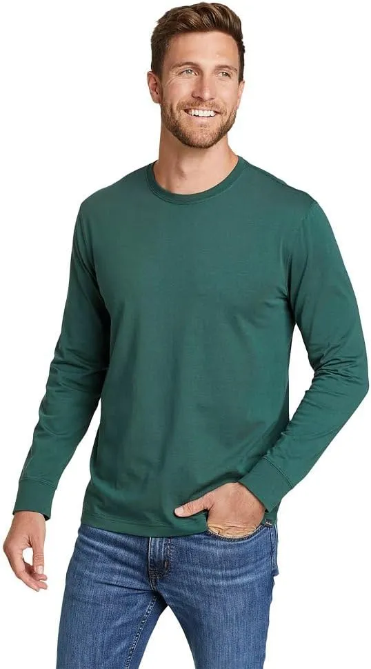 Eddie Bauer Men's Legend Wash 100% Cotton Long-Sleeve Classic T-Shirt