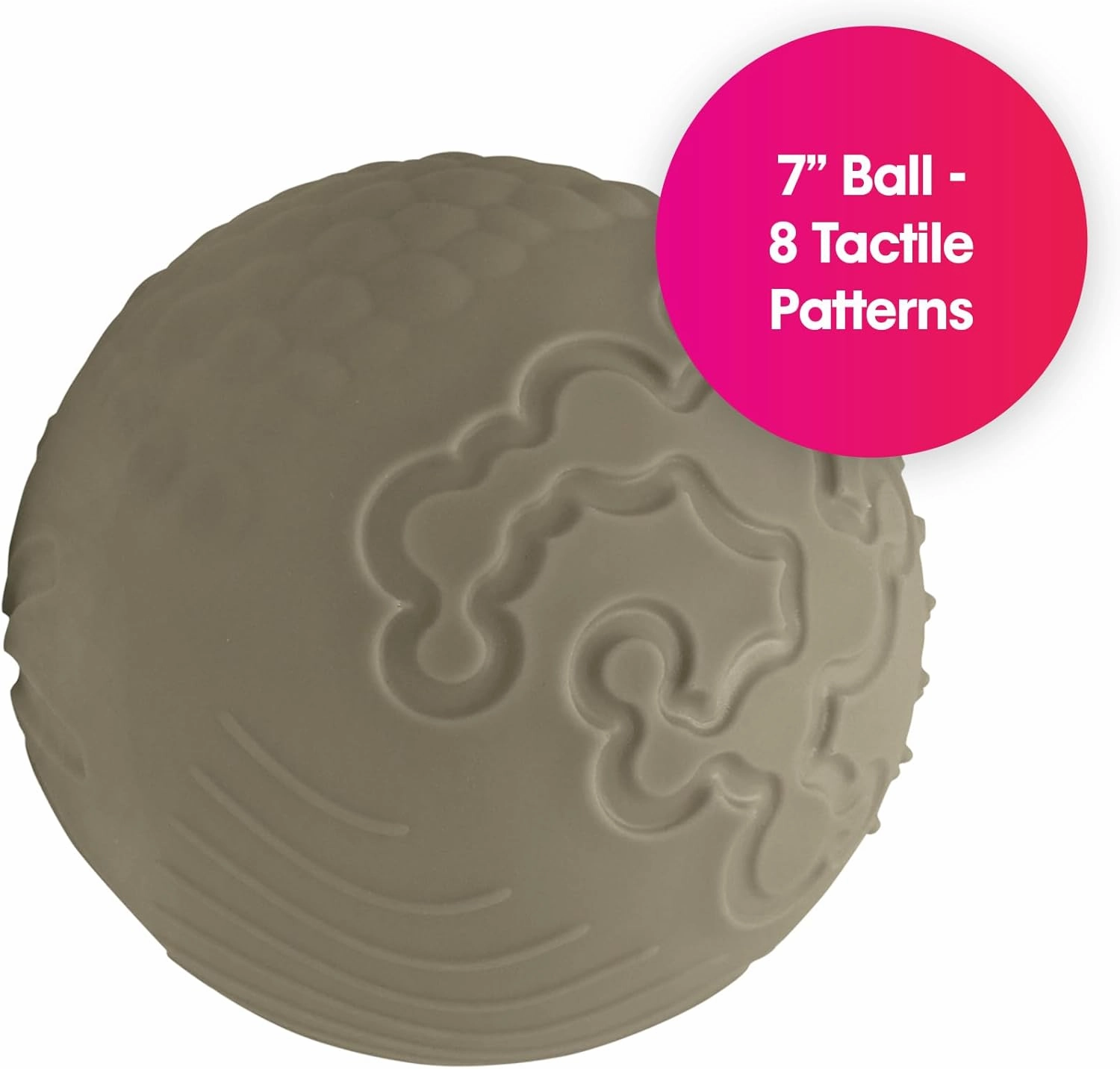 Edushape Texture-iffic Sensory Ball for Baby - 7" Baby Ball for Kids with 8 Sections of Different Tactile Patterns