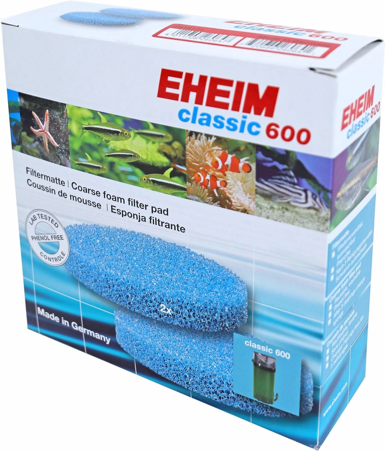 EHEIM Coarse Filter Pad (Blue) for Classic External Filter 2217 (2 Pieces)
