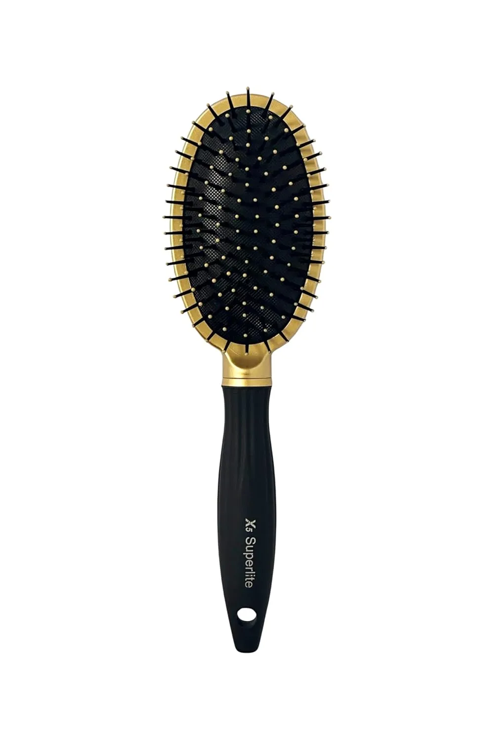 Elegant Deep Shine Ionic Oval Pin Hairbrush (10" #553 / Metallic Gold)