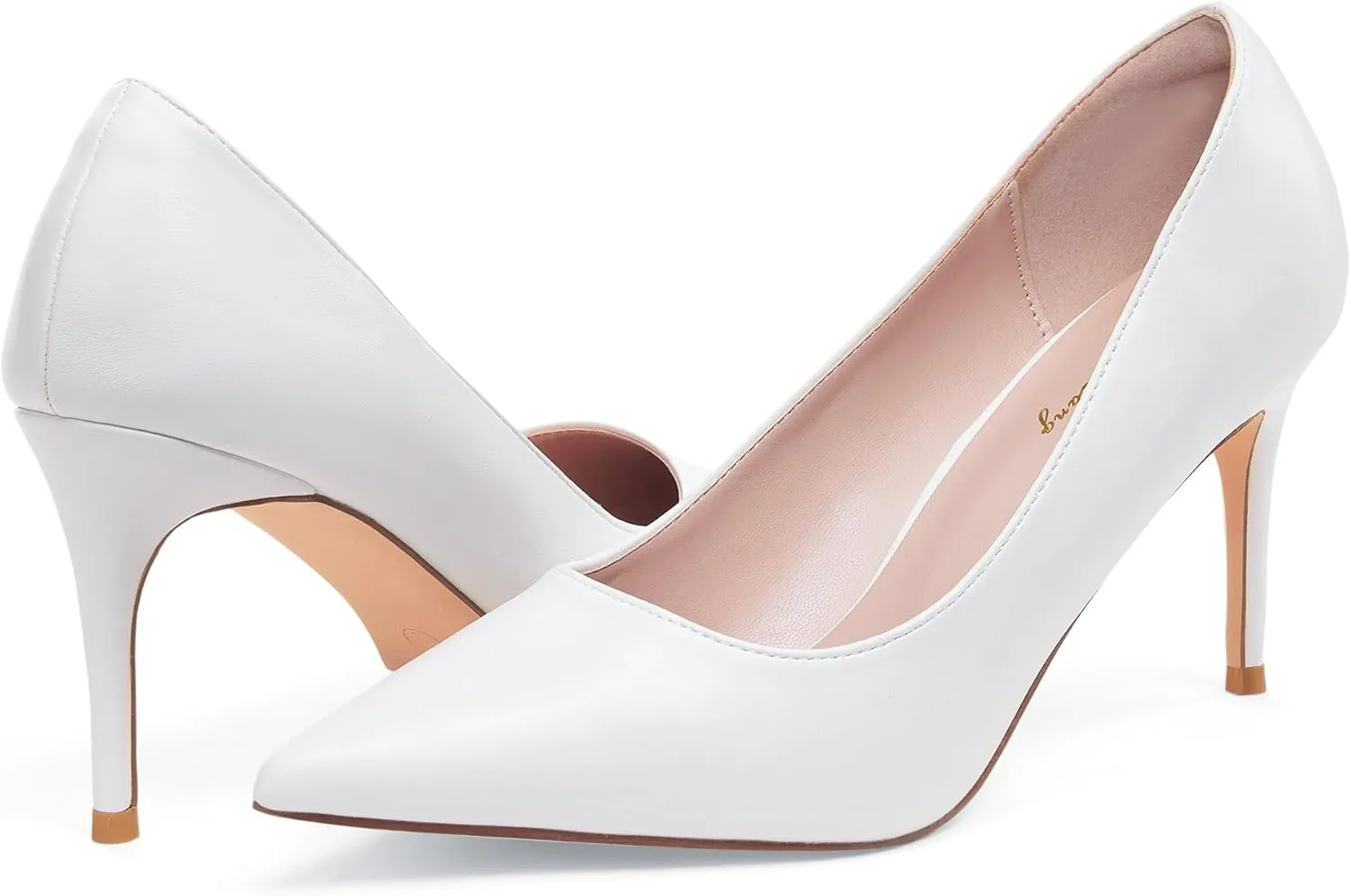 Elisabet Tang 3 in Classic Pointy Pull on Heeled Wedding Pumps - Comfortable Stiletto Closed Toe Dress Heels for Prom Work