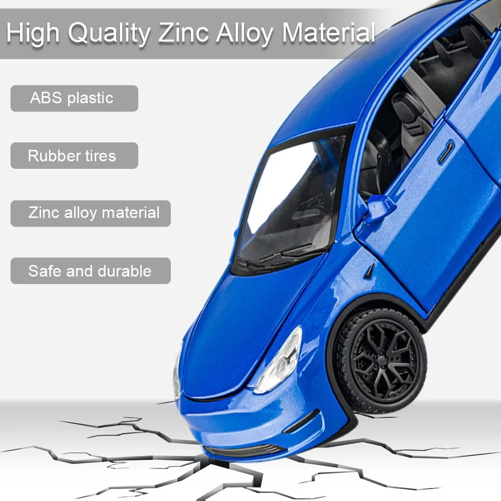 EROCK 1/32 Scale Diecast Car Model Y, Pull-Back Vehicles with Sound and Light, Perfect for Kids & Collectors, Ages 3 