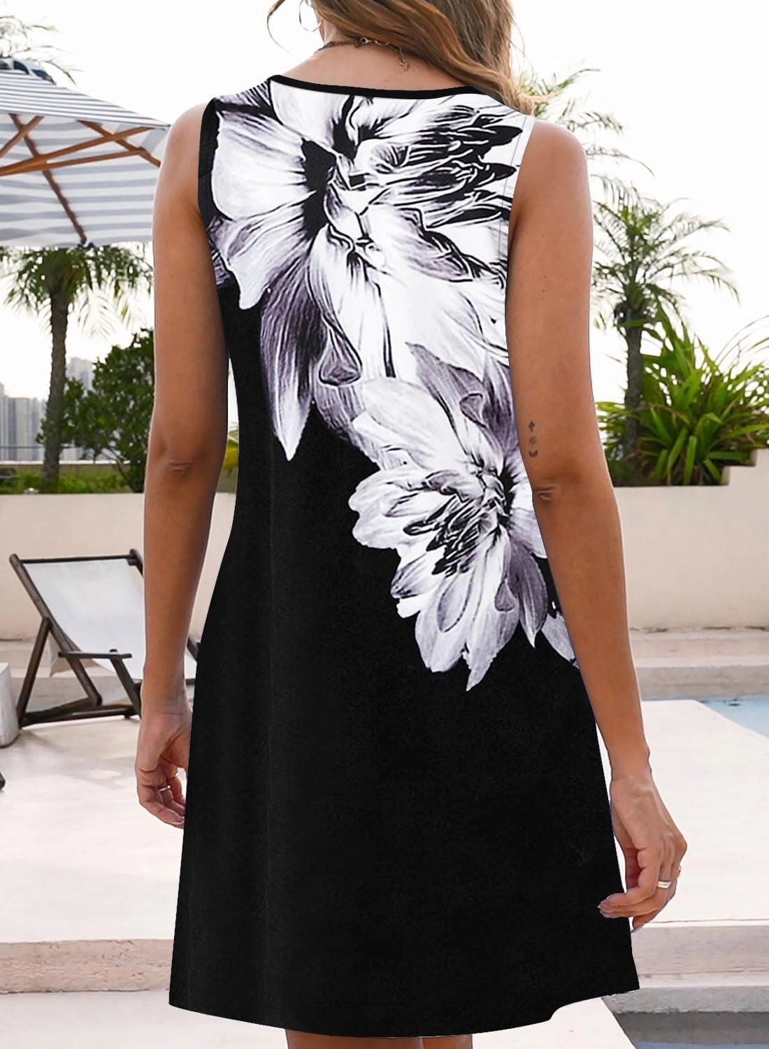 ETCYY Summer Dresses for Women 2025 Vacation Beach Cover Ups Swimsuit Sleeveless Sundresses Casual Loose Tank Sun Dresses