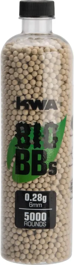 Evike Airsoft - KWA Outdoor Safe PLA Match Grade Airsoft BBS (Model: 0.28g 5000 RDS Tan)