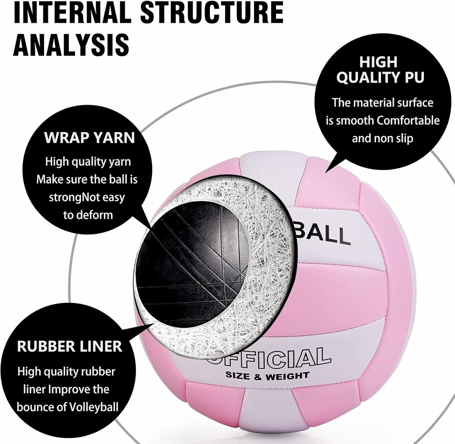 EVZOM Super Soft Beach Volleyball - Official Size 5 for Outdoor/Indoor/Pool/Gym/Training - Premium Sports Ball