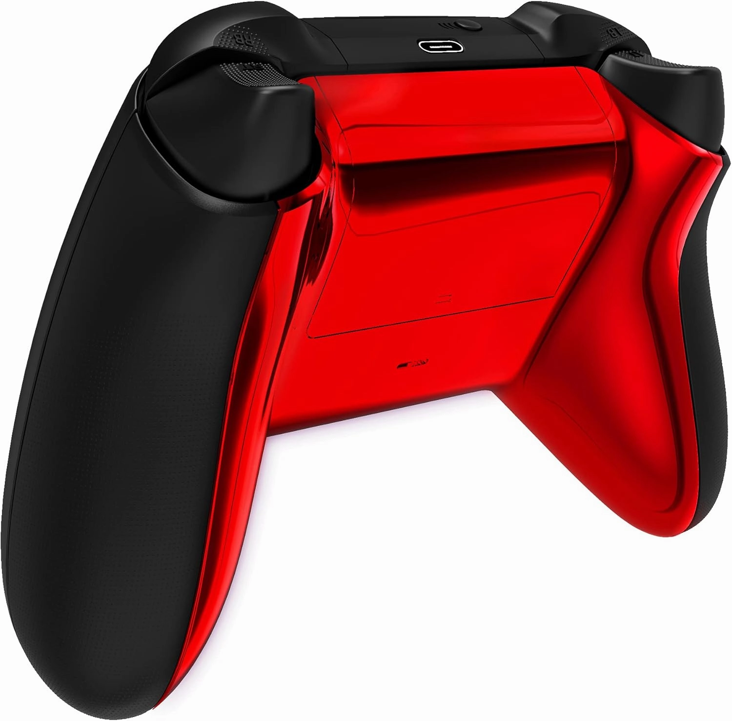 eXtremeRate Custom Back Cover Shell for Xbox Core Wireless Controller, Chrome Red Replacement Controller Battery Cover & Bottom Shell for Xbox Series X & S Controller