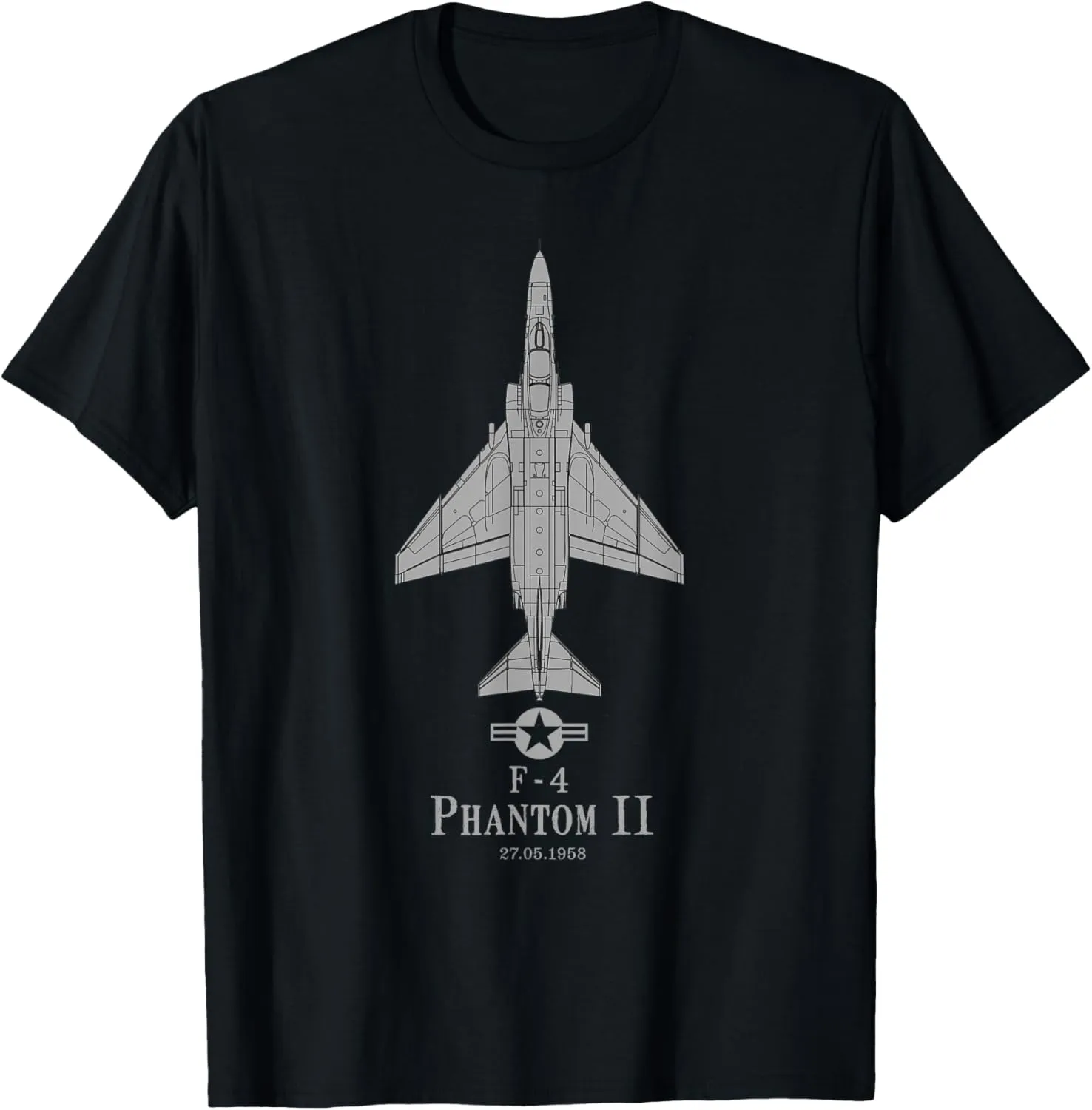 F-4 Phantom II Tech Drawing Cold War Airplane T-shirt T-Shirt