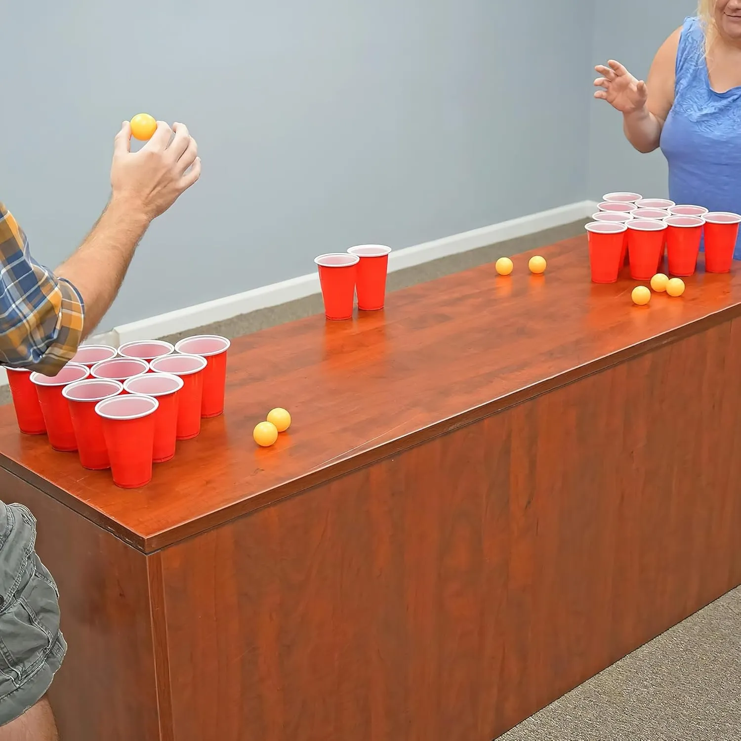 Fairly Odd Novelties Beer Pong Set - 22 Durable Cups in Red & Blue, 4 Precision Ping Pong Balls - The Epic Party Game for Endless Fun & Friendly Competition - Ideal for BBQs, Birthdays & More!
