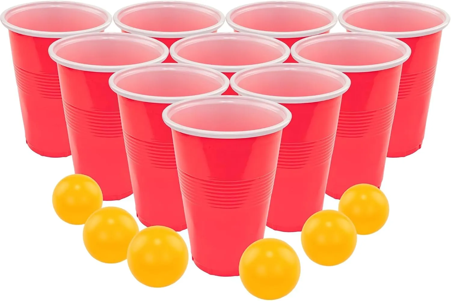 Fairly Odd Novelties Beer Pong Set - 22 Durable Cups in Red & Blue, 4 Precision Ping Pong Balls - The Epic Party Game for Endless Fun & Friendly Competition - Ideal for BBQs, Birthdays & More!