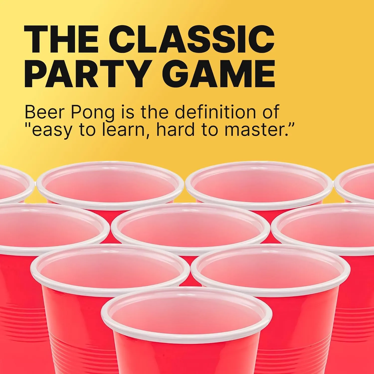 Fairly Odd Novelties Beer Pong Set - 22 Durable Cups in Red & Blue, 4 Precision Ping Pong Balls - The Epic Party Game for Endless Fun & Friendly Competition - Ideal for BBQs, Birthdays & More!