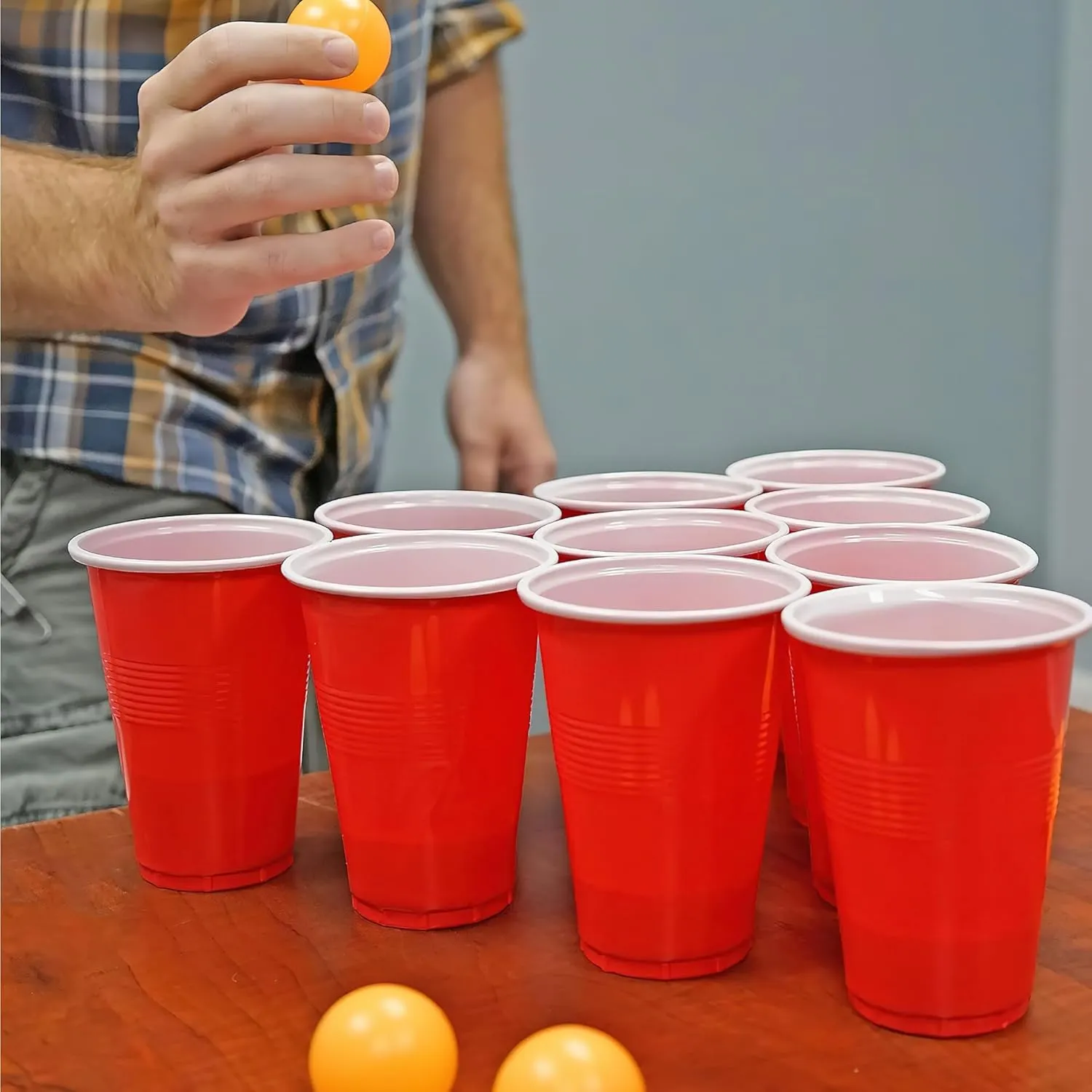 Fairly Odd Novelties Beer Pong Set - 22 Durable Cups in Red & Blue, 4 Precision Ping Pong Balls - The Epic Party Game for Endless Fun & Friendly Competition - Ideal for BBQs, Birthdays & More!