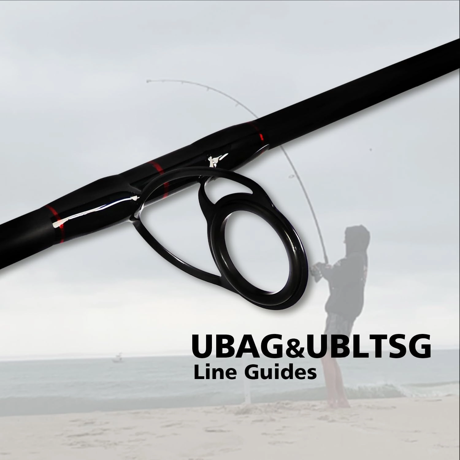 Fiblink Surf Spinning Fishing Rod 2-Piece Graphite Travel Fishing Rod(12 Feet & 10 Feet)