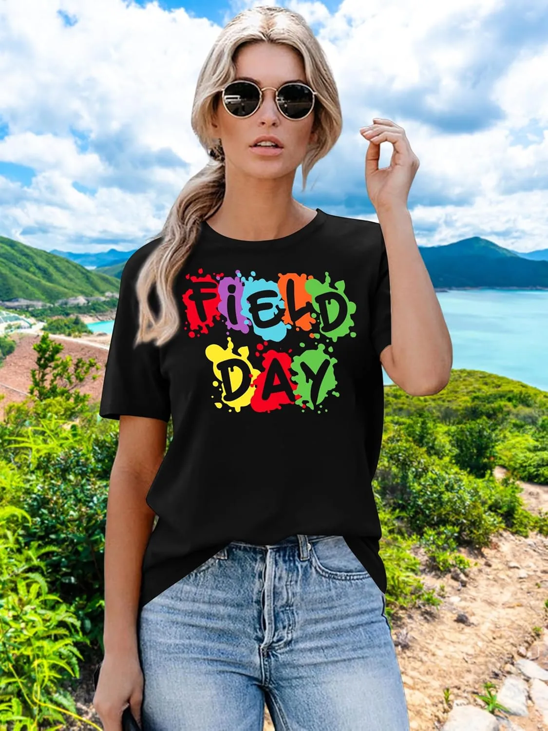 Field Day Shirts for Women: in My Field Day Era Teacher T-Shirt School Field Day Tee Tops Field Trip Short Sleeve