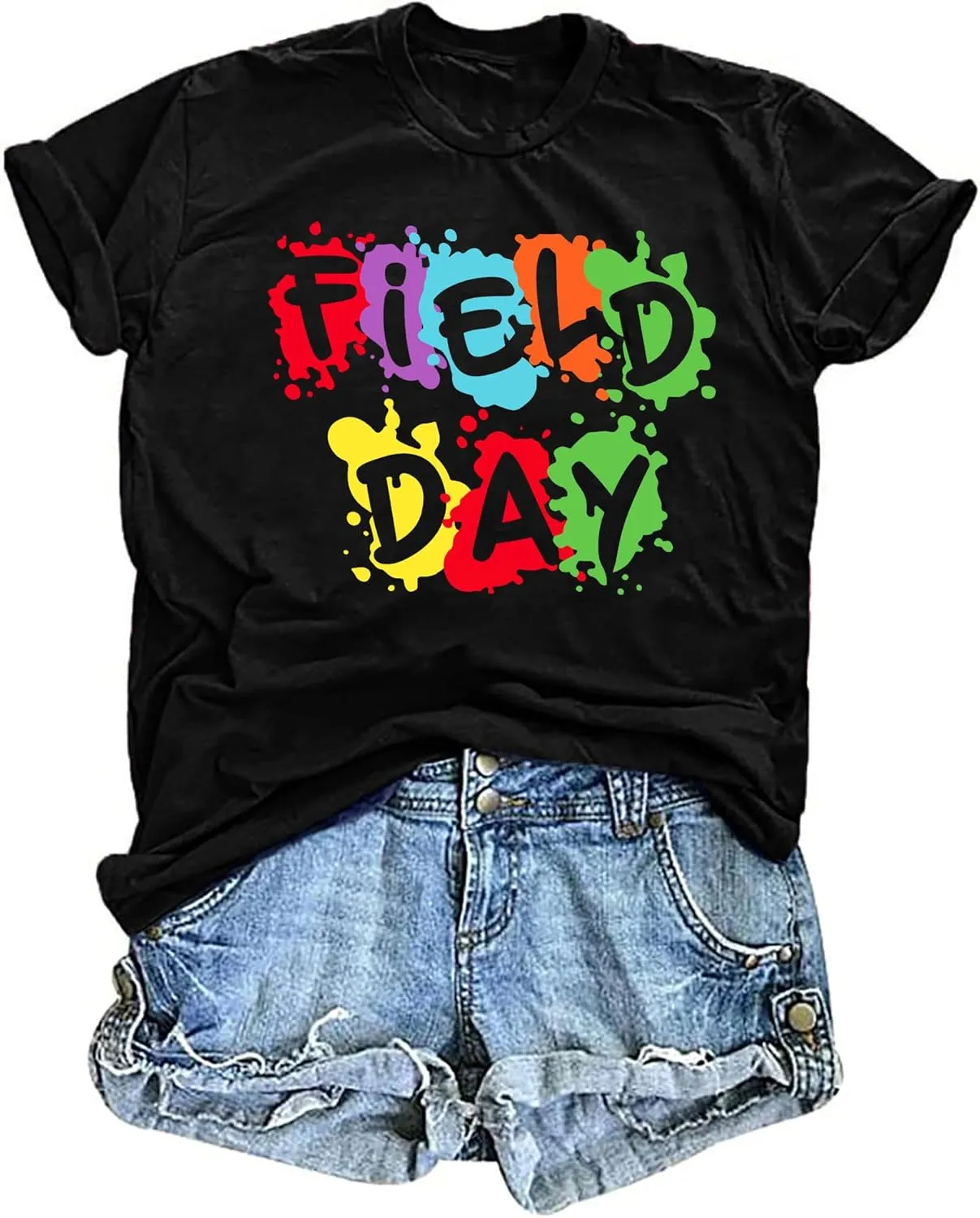 Field Day Shirts for Women: in My Field Day Era Teacher T-Shirt School Field Day Tee Tops Field Trip Short Sleeve