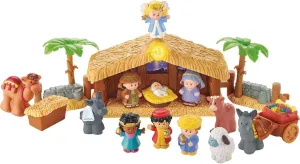 Fisher-Price Little People Toddler Toy Christmas Story Nativity Playset with Light & Music for Preschool Pretend Play Kids Ages 1  Years
