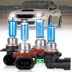 Fit 2008-2020 For Subaru Impreza Light Bulbs High Performance Halogen Headlight Bulbs 9005 High Beam H11 Low Beam Combo, Super Bright Front Light Car Replacement Bulb, 4PCS