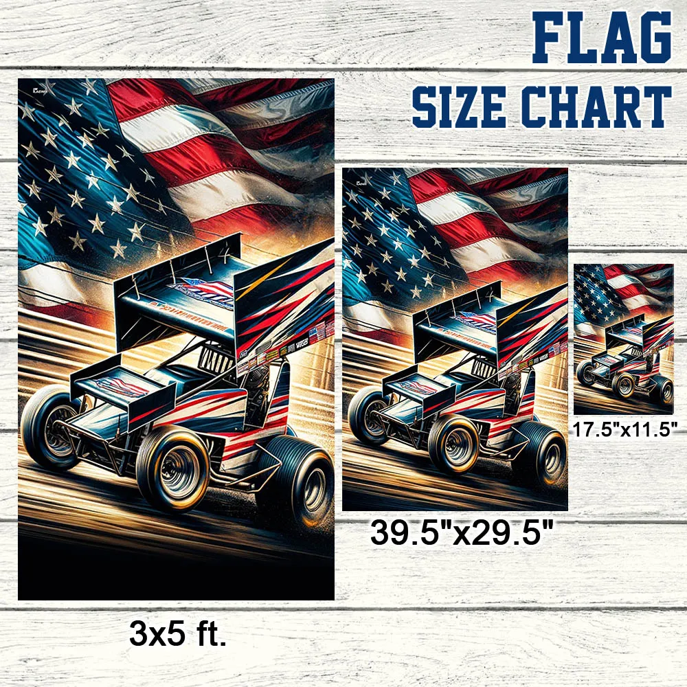 FLAGWIX Dirt Track Racing. Sprint Car Racing Flag MLN2845F