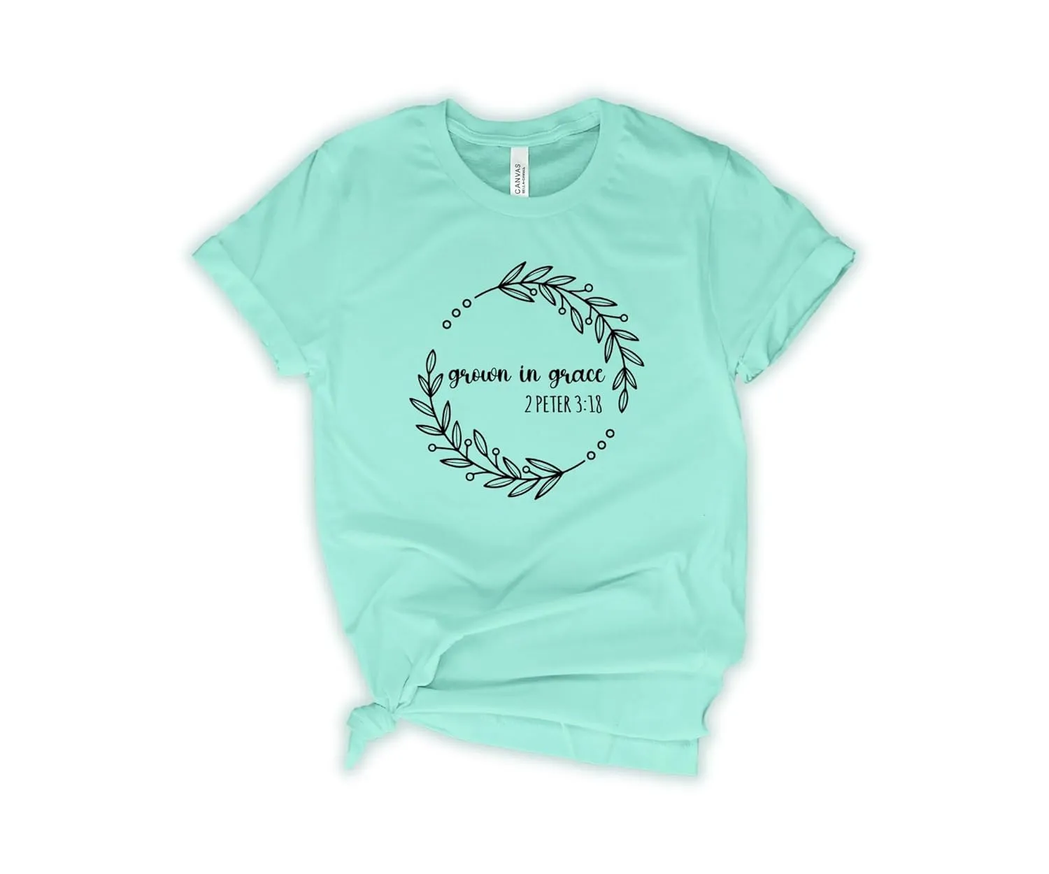 Floral Bible Verse Shirt For Women, Christian Gift T-Shirt, Religious Shirt, Jesus Shirt, Church Gift Tee, Faith Shirt, Grown In Grace Shirt (Unisex Crewneck)