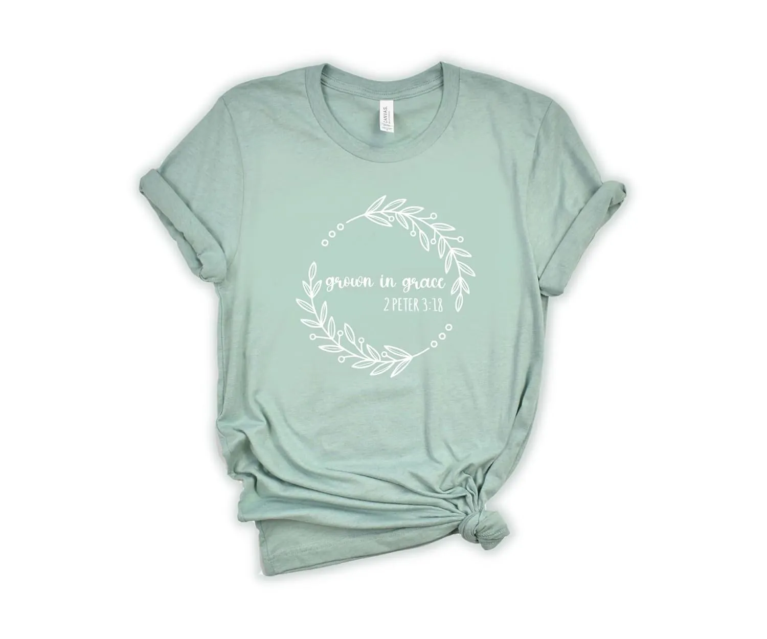 Floral Bible Verse Shirt For Women, Christian Gift T-Shirt, Religious Shirt, Jesus Shirt, Church Gift Tee, Faith Shirt, Grown In Grace Shirt (Unisex Crewneck)