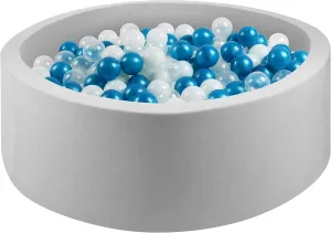 Foam Ball Pit for Kids Toddlers, Round Soft Ball Pit, Kids Memory Ball Pits, Ideal Gift Toys for Children - (Balls NOT Included) - 36” x 12 - Grey