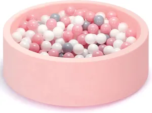 Foam Ball Pit with Soft Memory Sponge, 35.5 Inches Diameter for Babies, Toddlers, Kids, Easy to Set and Clean, Balls are Not Include