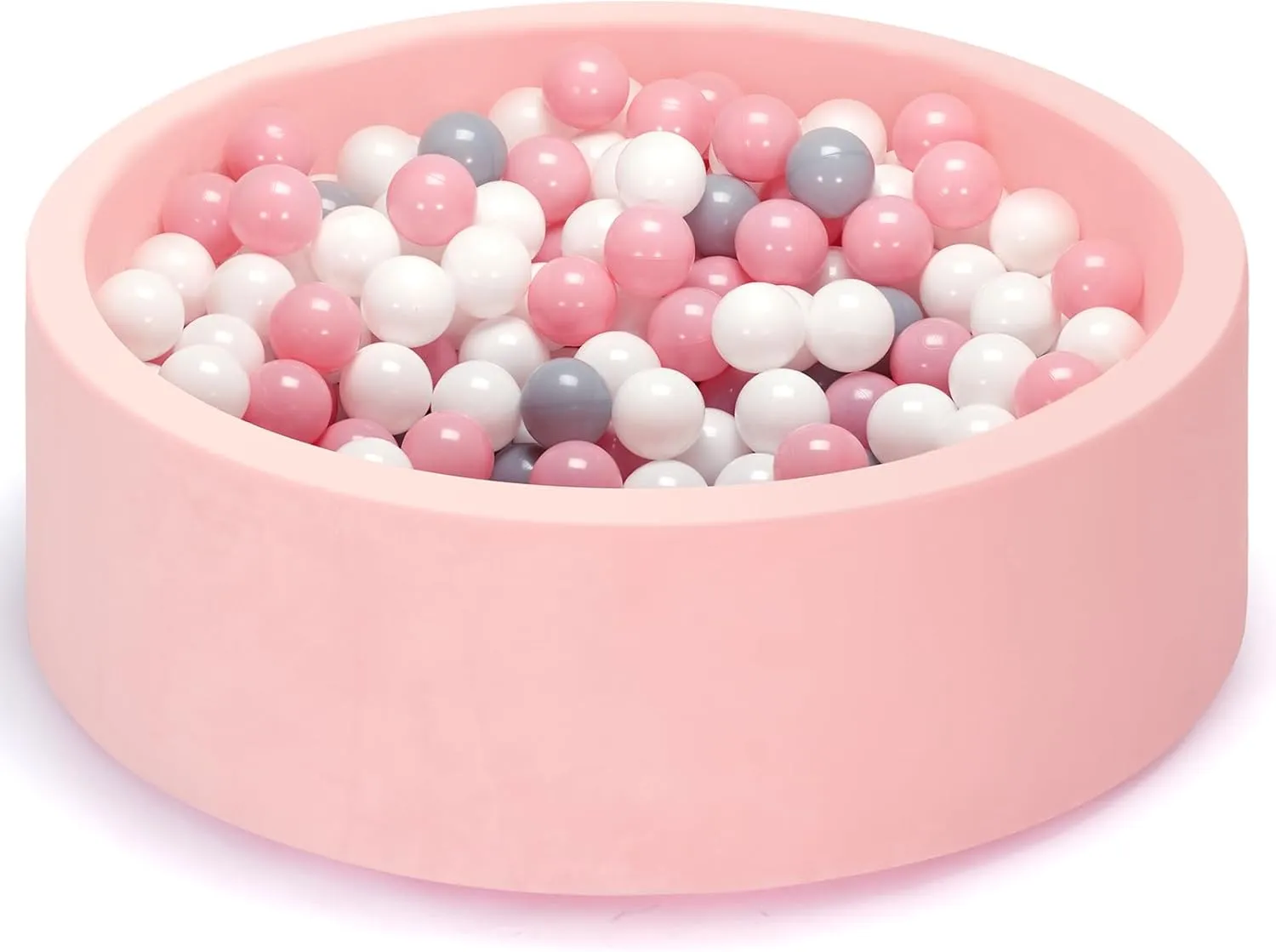 Foam Ball Pit with Soft Memory Sponge, 35.5 Inches Diameter for Babies, Toddlers, Kids, Easy to Set and Clean, Balls are Not Include