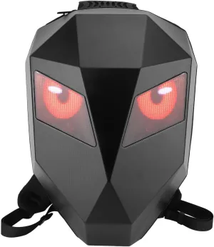 Fockety Motorcycle Backpack for Men, LED Backpack with Programmable Screen, LED Knight Backpack Hard Case Riding Backpack, Travel and Camping Storage Bag, Cool Birthday Gifts