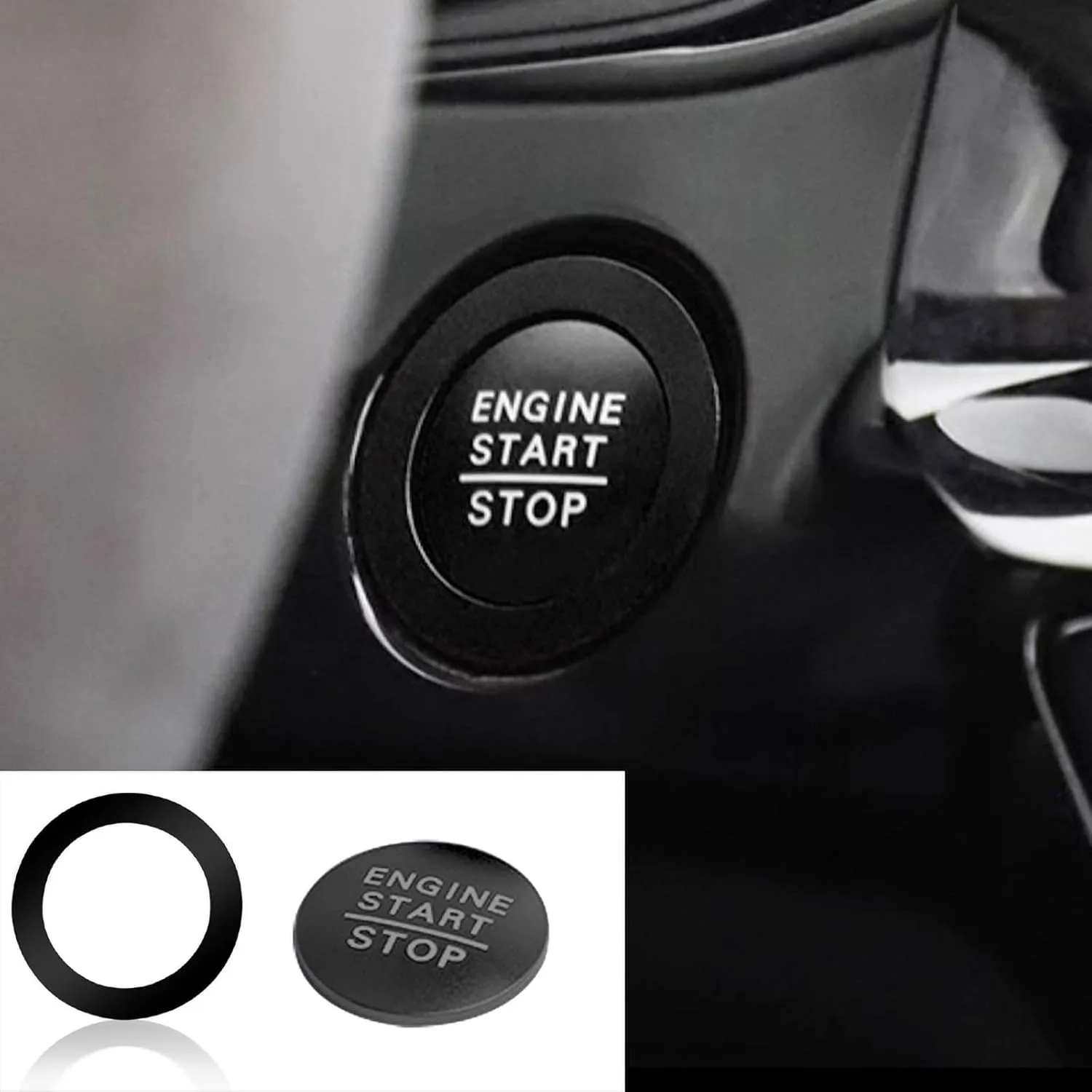 for Honda Civic/CRV Accessories (2022-2025) for Acura Integra (2023-2025) Air Conditioning, Vent Knob Cover Start/Stop Button Ring, Air Conditioning Climate Control Knob Button (10PCS, Black)