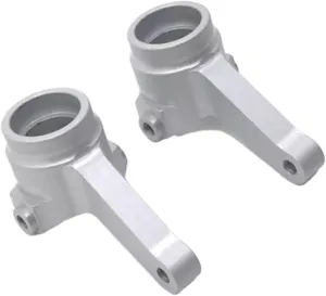 for LC PTG-2 1/10 Metal Front Steering Cup Steering Knuckle RC Racing Car Upgrade Accessories Modification Parts RC Steering Knuckles Cup(Silver)