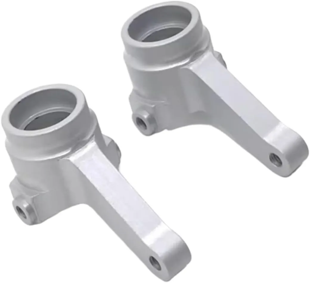 for LC PTG-2 1/10 Metal Front Steering Cup Steering Knuckle RC Racing Car Upgrade Accessories Modification Parts RC Steering Knuckles Cup(Silver)