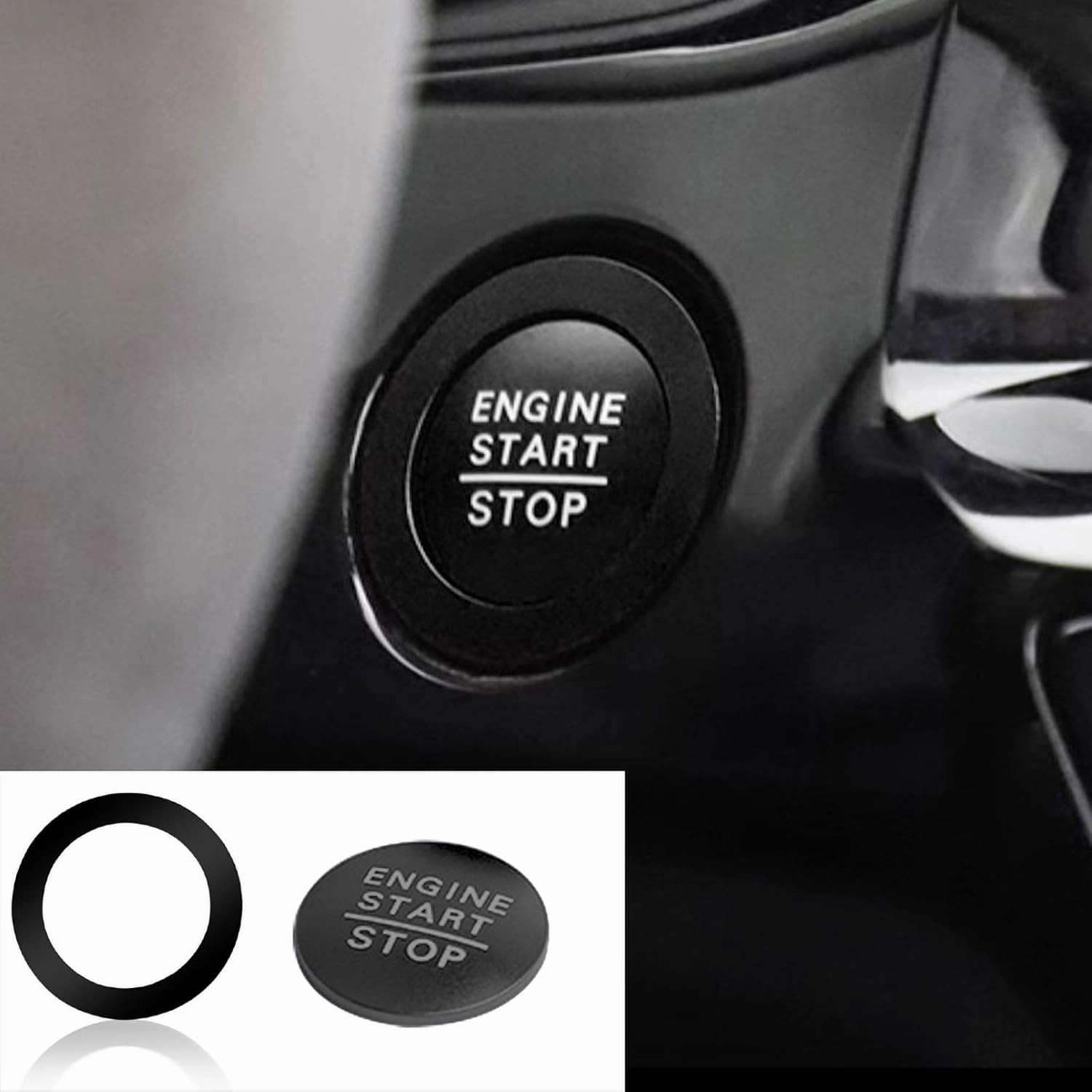 for Honda Civic/CRV Accessories (2022-2025) for Acura Integra (2023-2025) Air Conditioning, Vent Knob Cover Start/Stop Button Ring, Air Conditioning Climate Control Knob Button (11PCS, Black)