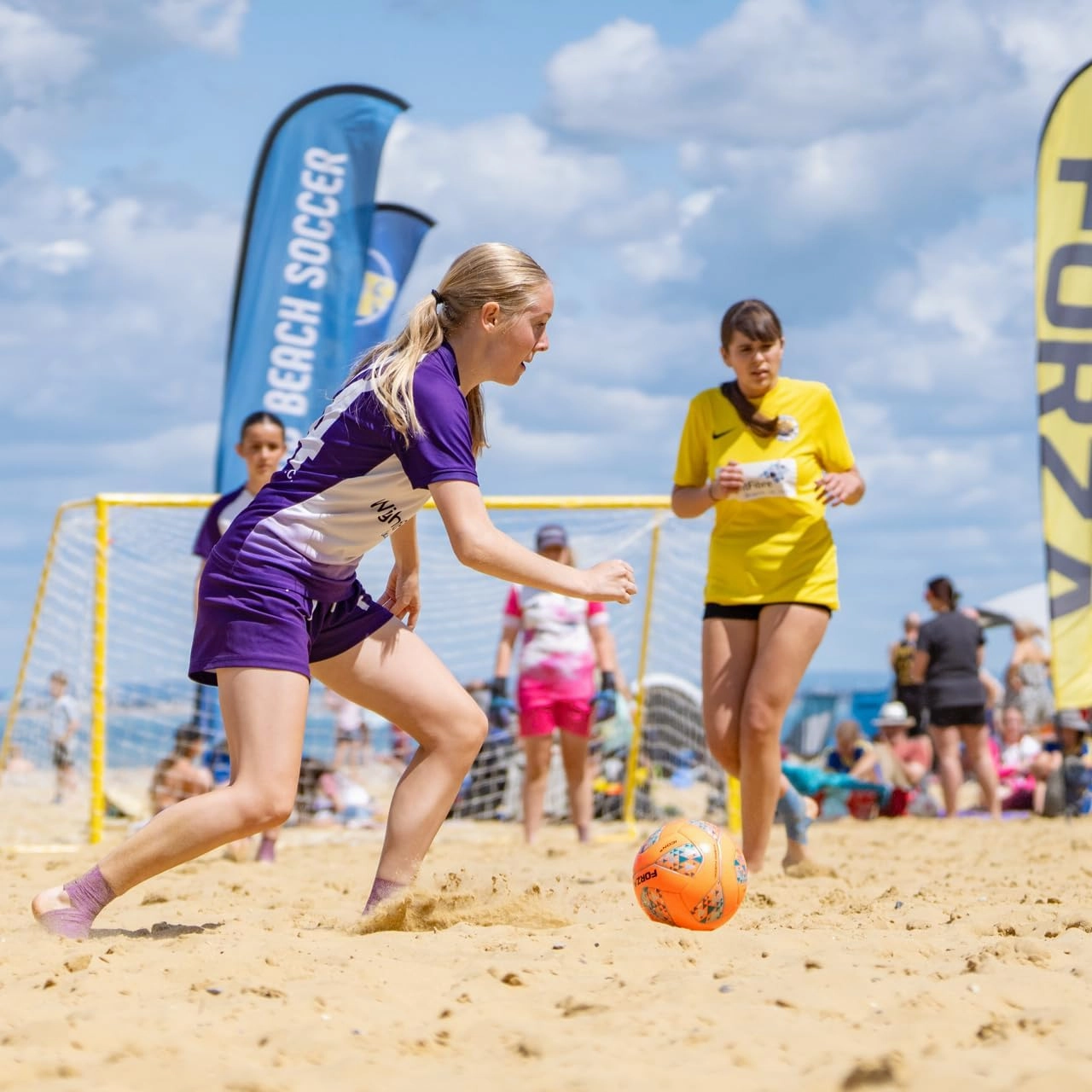 FORZA Icon Beach Soccer Ball | Durable Water-Resistant Soccer Ball for Sand & Beach | Sizes 3, 4 & 5 - FIFA Quality Certified