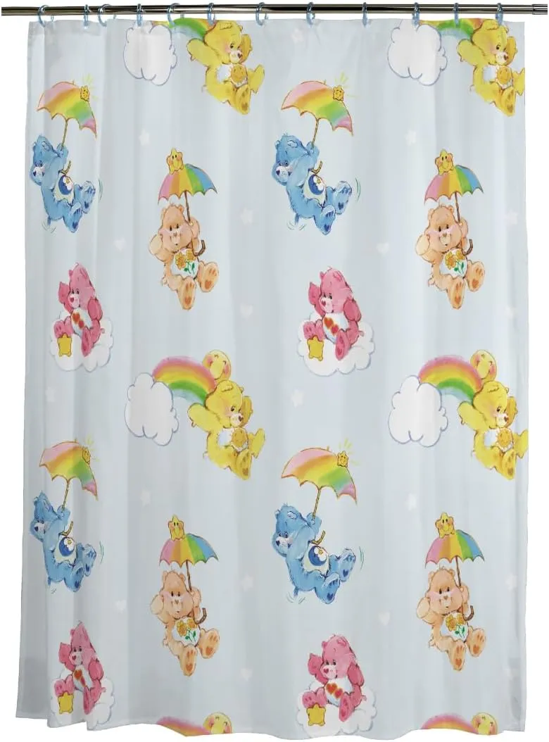 Franco Care Bears 13 Piece Shower Curtain and Ring Set, (100% Officially Licensed Product)