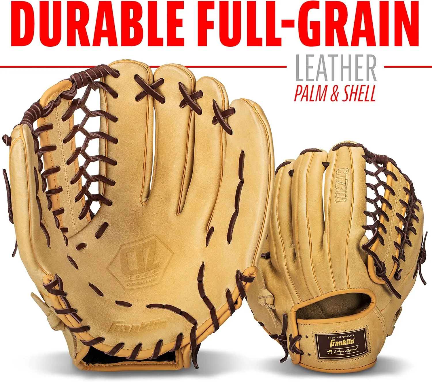 Franklin Sports Baseball Fielding Glove - Men's Adult and Youth Baseball Glove - CTZ5000 Cowhide Infield and Outfield Baseball Gloves