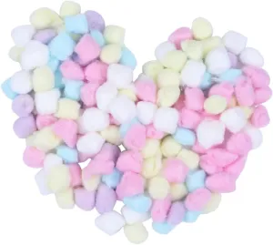 FRCOLOR 500g Pure Cotton Face Wash Balls Soft Absorbent Cotton Rounds Reusable Pads