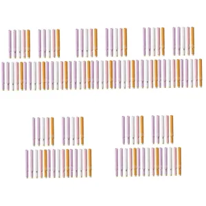 FRCOLOR 5sets Retractable Lip Brush Fine Concealer Brush Lipstick Applicator Metal Shell Easy to Use 5pcs*5