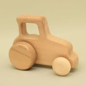 Free Shipping Handmade Natural Wooden Tractor - Eco-Friendly Delight for Boys, Lotes Toys Baby Gift