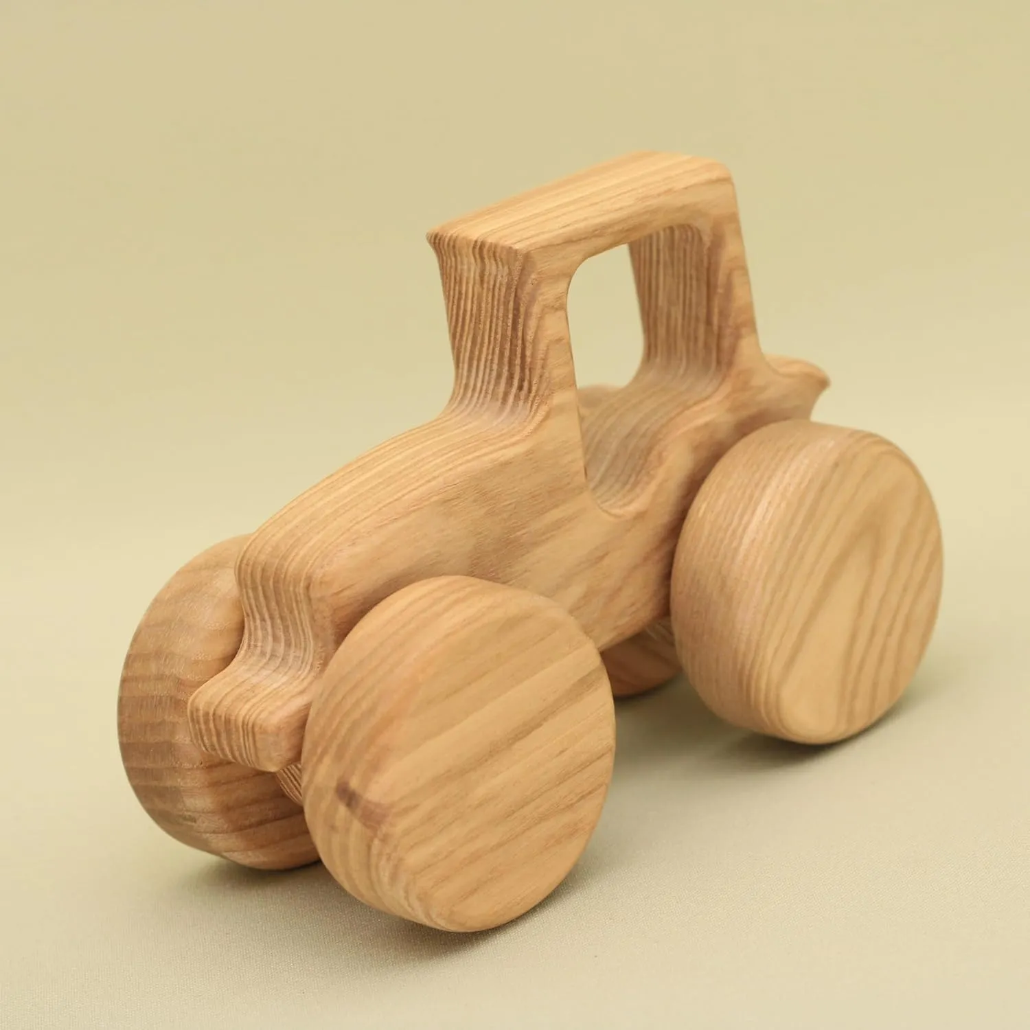 Free Shipping Handmade Natural Wooden Tractor - Eco-Friendly Delight for Boys, Lotes Toys Baby Gift