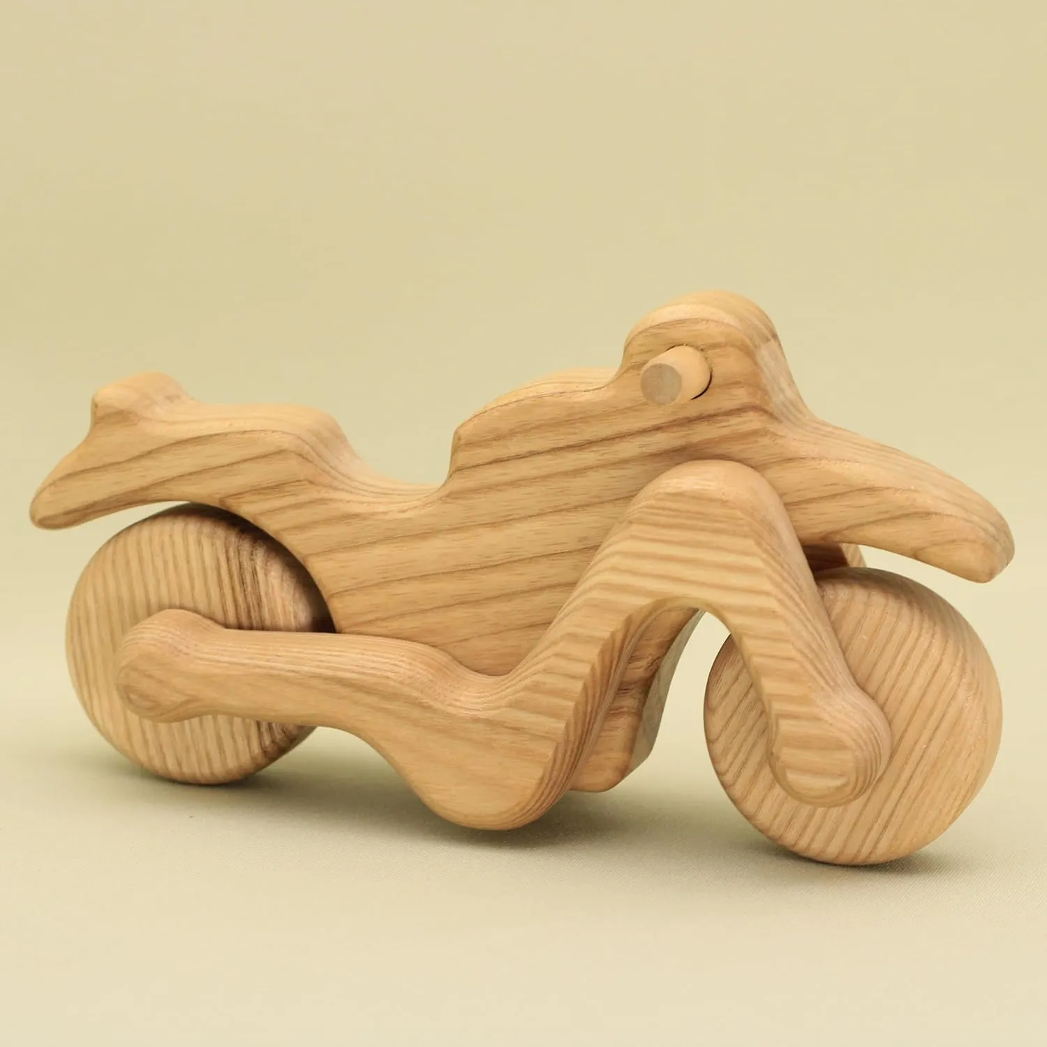 Free Shipping Handmade Organic Natural Wooden Chopper Motorbike with Moving Wheels Eco-Friendly Delights for Toddlers Gift Idea