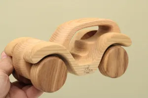 Free Shipping Natural Wooden Sport Car Jeep, BT72 : Eco-Friendly Gift with Montessori and Waldorf Educational Influence Lotes Toys Baby Gift