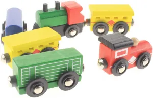Garneck 6 Pcs Wooden Train Educational Shape Cognition Desktop Ornament for Safe Wooden Material for Play Decoration and Parent Bonding
