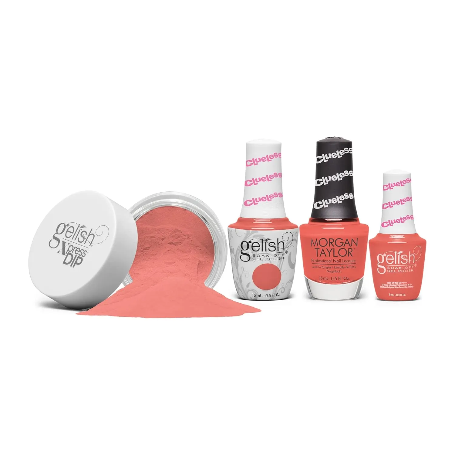 Gelish Mini Summer Clueless Collection, Summer Gel Nail Polish, Bright Gel Nail Polish, Gel Nail Colors, 0.3 oz.