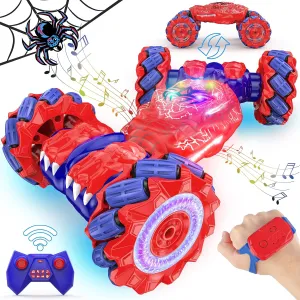 Gesture Sensing RC Stunt Car - Boys Toys Age 6-12 with Light & Music, Hand Controlled Remote Control Car Cool Birthday Gift Ideas for Kids 6 7 8 9 10 11 12 Year Old