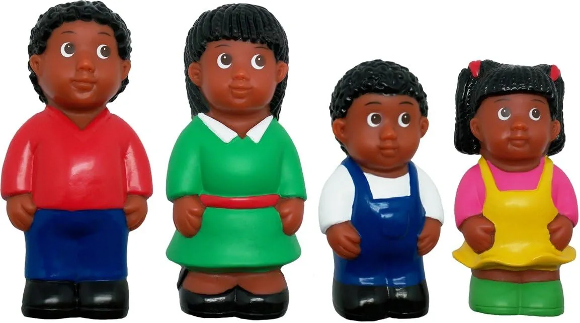 Get Ready Kids African American Family Figures, Set of 4, 5"