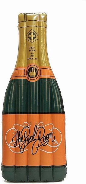 Giant Inflatable Champagne Bottle Pool Float, Water Fun Large Outdoor Swimming Pool Inflatable Float Toy