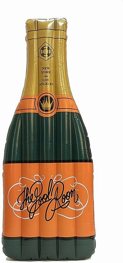 Giant Inflatable Champagne Bottle Pool Float, Water Fun Large Outdoor Swimming Pool Inflatable Float Toy