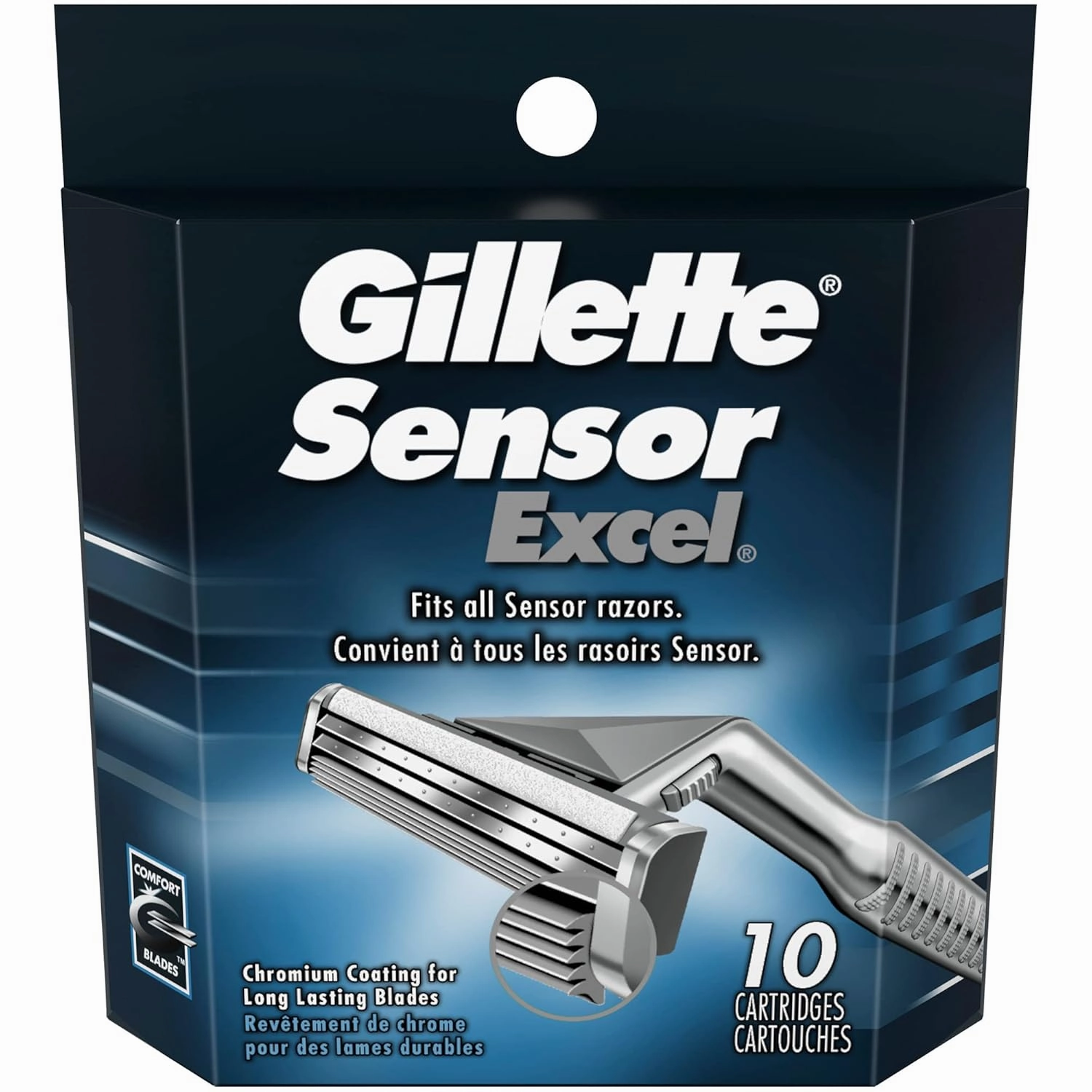 Gillette Sensor Excel Men's Razor Blade Refills, 10 Count