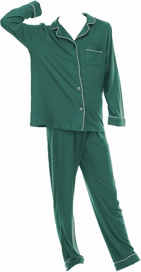 Girls Boys' Two Piece 𝐒leepwear Top and Bottom 𝐏ajama Set Soft Solid Long Sleeve Cotton 𝐏ajamas Button Down 𝗟oungewear