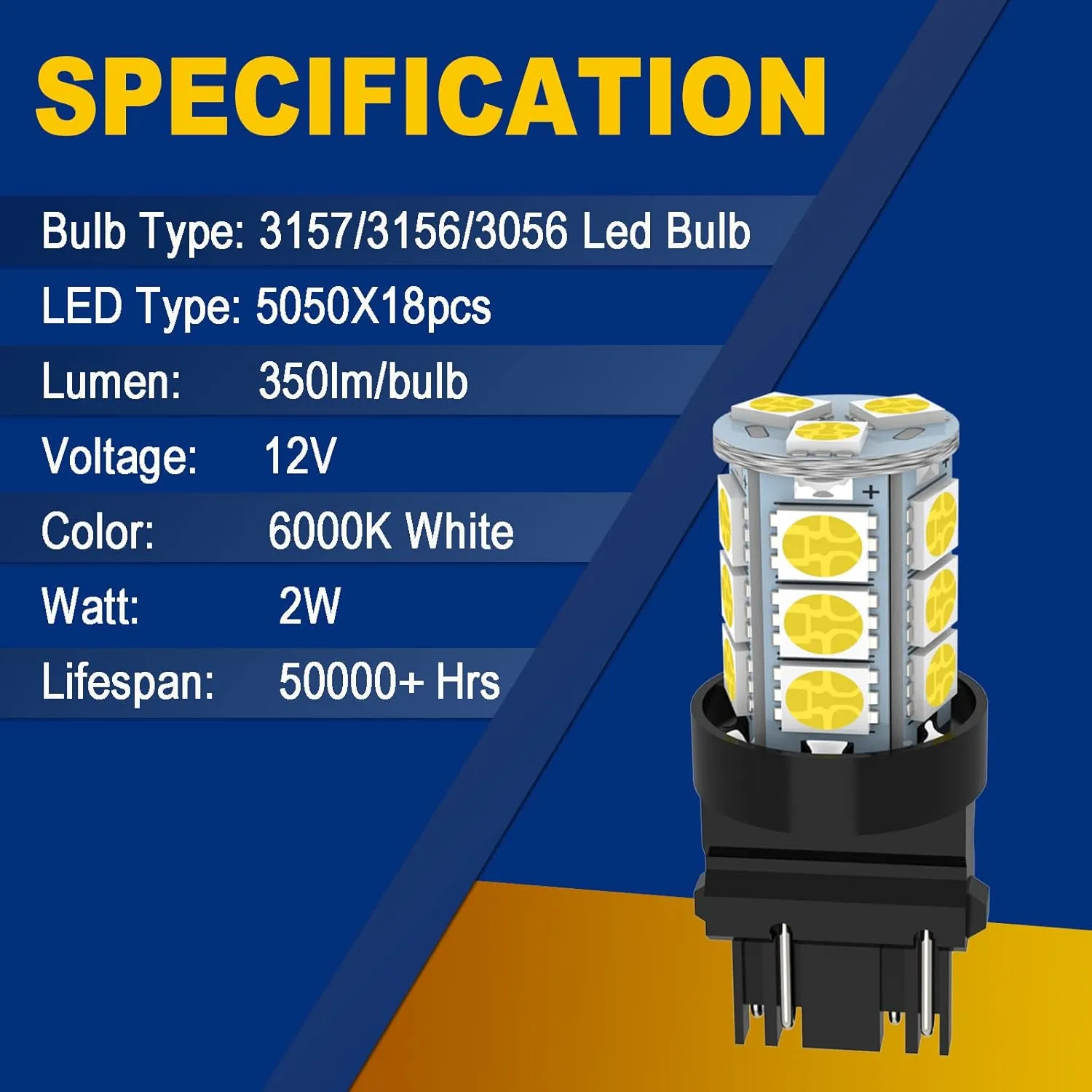 GIVEDOUA 3157 LED Car Bulb Super Bright 12V 3056 3156 3156A 3057 4057 3157 4157 T25 LED Car Bulbs for Brake Lights, Backup Reverse Lights,Pack of 10pcs