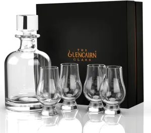 GLENCAIRN Decanter Set with Crystal Decanter, 4 Glasses, Gift Box